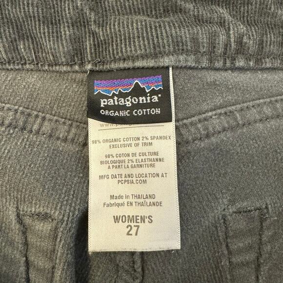 Patagonia Women's Gray Organic Cotton Mid Rise Corduroy Bootcut Jeans Size 27 - Picture 5 of 6